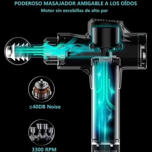 Pistola De Masaje 30 Velocidad 2600 Mah Con Pantalla Lcd