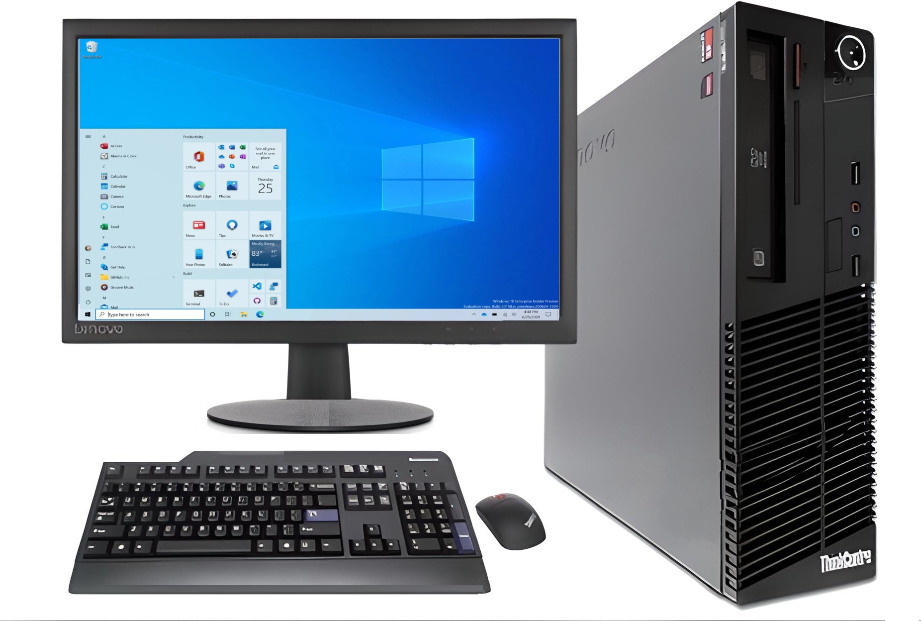 PC Lenovo ThinkCentre M79 3.5 GHz AMD A8 Negro SFF 4 GB Ram, 500 GB Disco duro Con Monitor 22pulg Windows 10 Equipo Clase A, Reacondicionado 