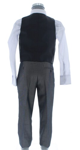 Traje de Vestir Niño Tres Piezas Color Gris 2915 4 a 18 Años