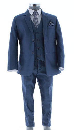 Traje de Vestir Niño Tres Piezas Color Azul 2916 1 a 16 Años.