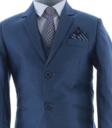 Traje de Vestir Niño Tres Piezas Color Azul 2916 1 a 16 Años.