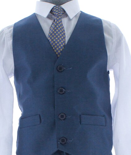 Traje de Vestir Niño Tres Piezas Color Azul 2916 1 a 16 Años.