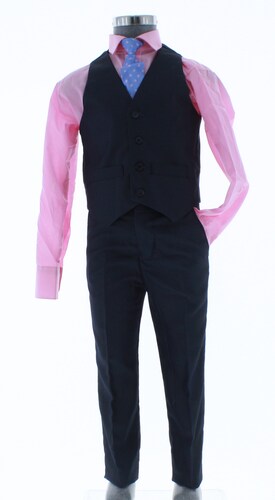 Traje de Vestir Niño Tres Piezas Color Azul Marino 2917 1 a 16 Años