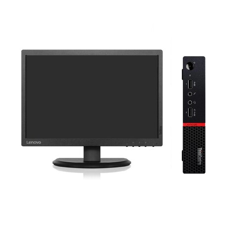  Oferta! PC Lenovo Tiny M715q  AMD A10-9700E R7 3 Ghz con 8gb y 500Gb  HDD Monitor lcd de 22 Equipo clase A, Reacondicionado