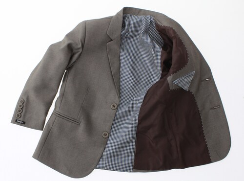 Traje de Vestir Niño Tres Piezas Color Cafe 2926 4 a 18 Años.