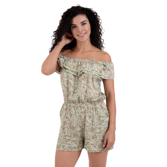Jumper Palazzo Jumpsuit Con Short Fresco Moda Casual Estampado Floreado Para Dama Mujer Jumper Palazzo Jumpsuit Con Short Fresco Moda Casual Estampado Floreado Para Dama Mujer