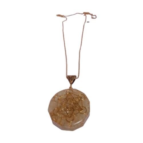 Orgonita Cubo de Metatron Con cadena EZOR
