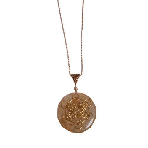 Orgonita Cubo de Metatron Con cadena EZOR