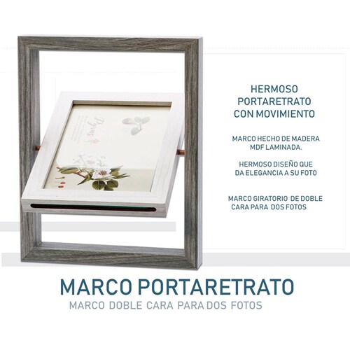 Portaretrato Madera Cuadros Decorativos Fotos Hw113 Buro 5x7 Oficina Niños