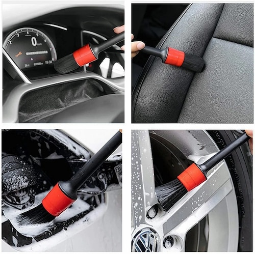 13 Pzs Brochas Para Detallado Automotriz Cepillos Hendiduras