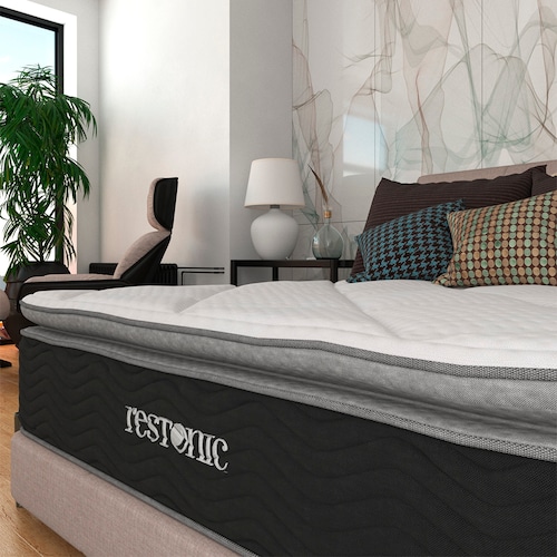 Colchón Individual Restonic Luxury Random Ortopédico Con Colchoneta PILLOW TOP.