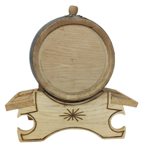 Barrica de roble 2L personalizable para reposar Tequila con base copera