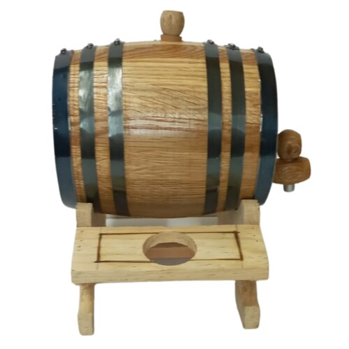 Barrica de roble 1L personalizable para reposar Tequila con base copera