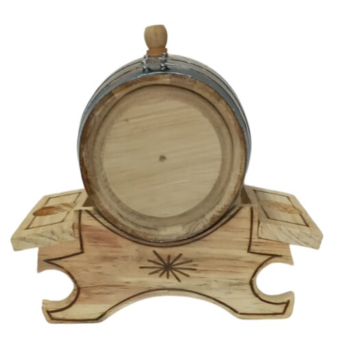Barrica de roble 1L personalizable para reposar Tequila con base copera