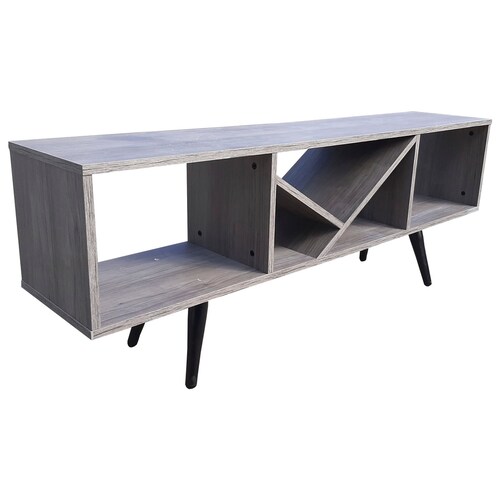 Rack Centro De Entretenimiento Smart Hogare, Para Tv 55 Inteligente y Moderno Gris Storm 