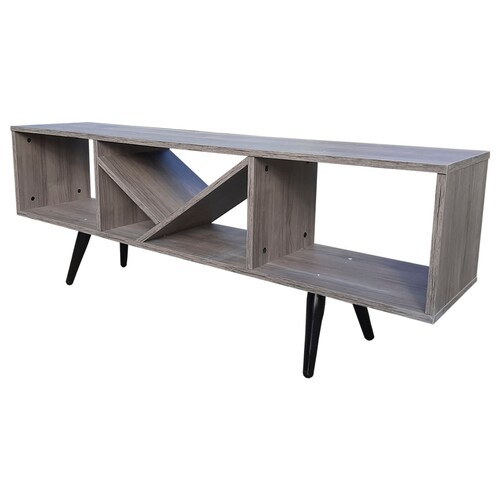 Rack Centro De Entretenimiento Smart Hogare, Para Tv 55 Inteligente y Moderno Gris Storm 