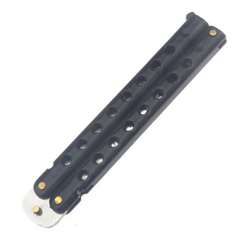 Cu508N Cudeman Navaja Butterfly Mariposa Negra Balisong Inox.