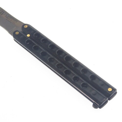 Cu508N Cudeman Navaja Butterfly Mariposa Negra Balisong Inox.