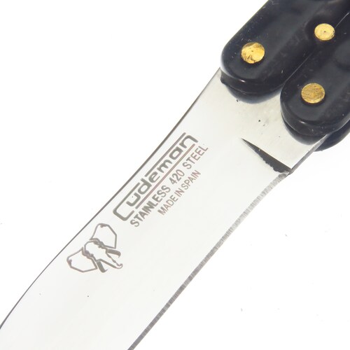 Cu508N Cudeman Navaja Butterfly Mariposa Negra Balisong Inox.