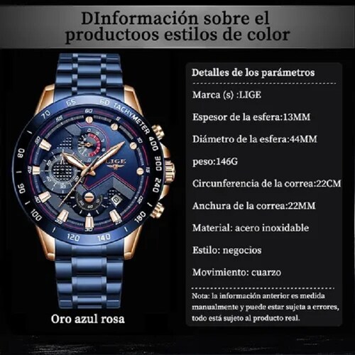 Reloj Deportivo Impermeable Para Hombre Lige