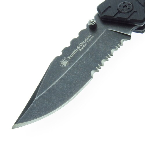 Swbg9Bs Smith & Wesson Border Guard Navaja Tactica C Clip