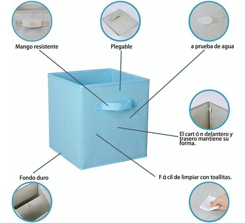 Caja De Almacenamiento Plegable No Tejida 3pz, Portátil