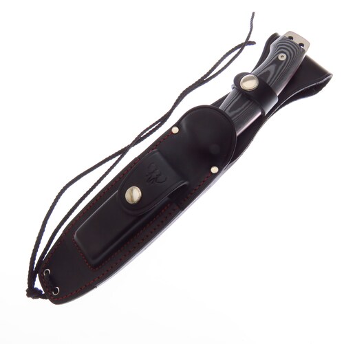Cu126m Cudeman Spartan Negro Cuchillo Supervivencia Fda Piel
