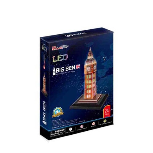 ROMPECABEZAS 3D BIG BEN ILUMINACION CON LED SERIE ARQUITECTONICOS