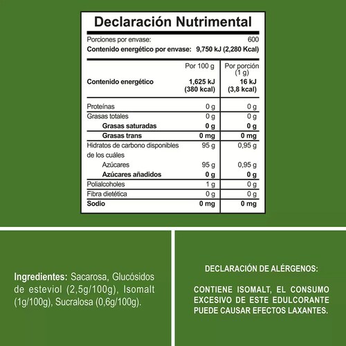 Svetia 600 Sobres De 1g Endulcorante Stevia Sustituto Azúcar