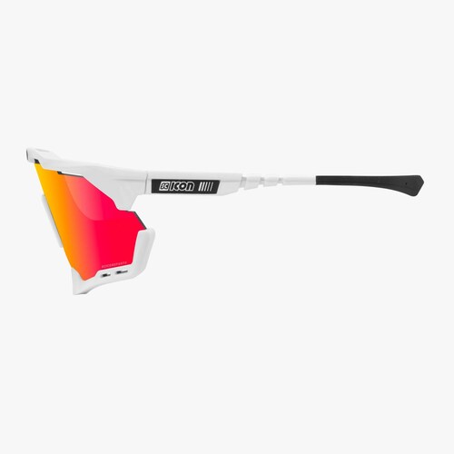 Lentes Scicon Aeroshade Xl Gafa Deportiva Ciclismo Blanco / Lente Rojo Unitalla Varilla Blanca