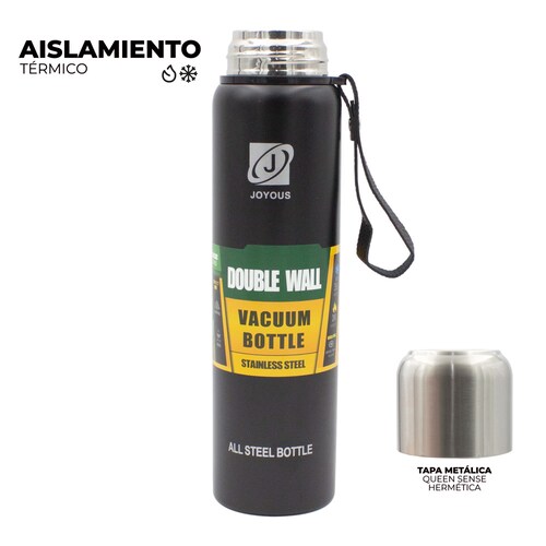 Termo Deportivo De Acero Inoxidable Acabado Metálico 1lt