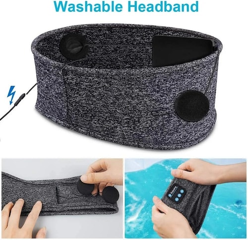 Audífonos Bluetooth Antifaz Para Dormir Gris