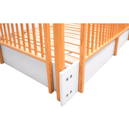 Matrimonial - Cama Casa Montessori de madera con barandales removibles DUDUK