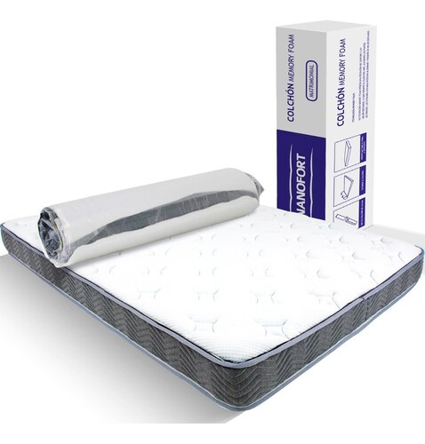 Colchon Matrimonial Ultra Confort Resorte Continuo Memory Foam 