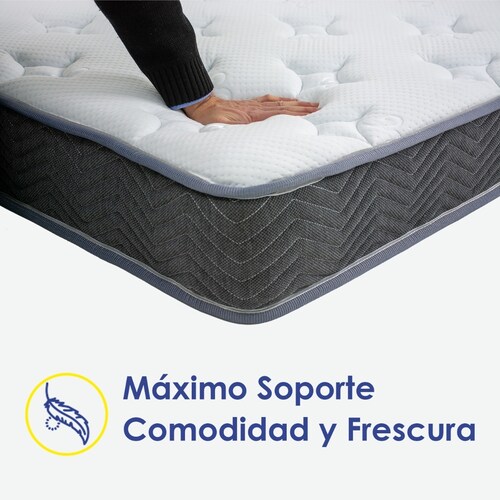 Colchon Matrimonial Ultra Confort Resorte Continuo Memory Foam