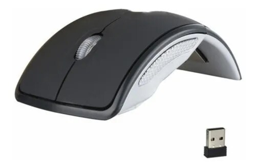 Mouse Inalámbrico Usb Em121 2.4 Ghz 10 Metros Negro Plegable