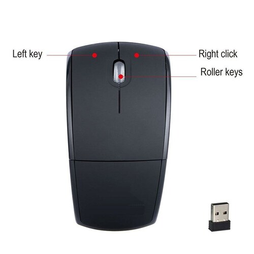Mouse Inalámbrico Usb Em121 2.4 Ghz 10 Metros Negro Plegable