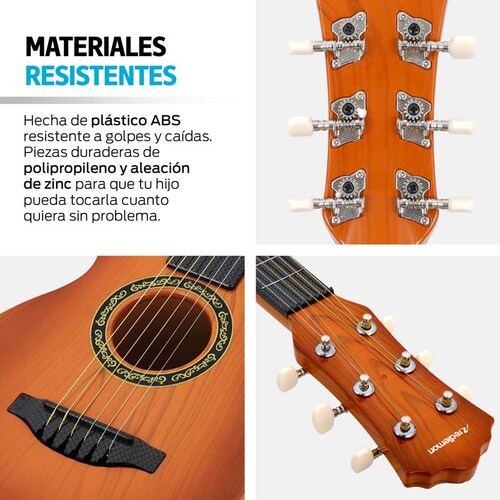 Guitarra infantil 2 en 1, instrumentos musicales para niños, piano para  niños pequeños, guitarra de juguete con correa, guitarra eléctrica para  niños