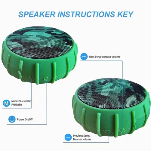 Altavoz Bluetooth Portátil Y Resistente Agua Verde