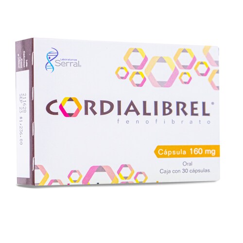 Cordialibrel Fenofibrato 30 Caps 160 Mg Serral 