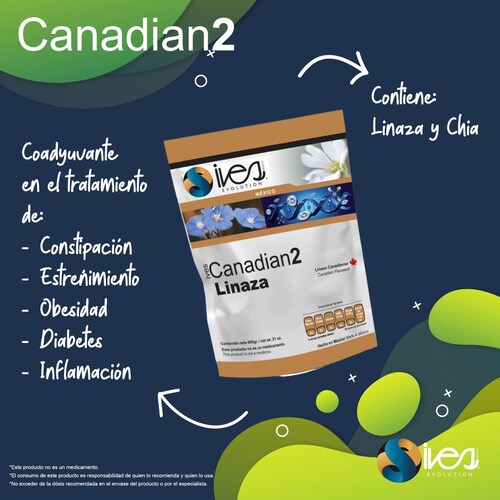 Canadian 2 Ives Evolution México Linaza Canadiense Entera Cultivo Orgánico 600 Gr..