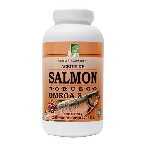 Aceite De Salmon Noruego 300 Cápsulas All Nature Omega 3