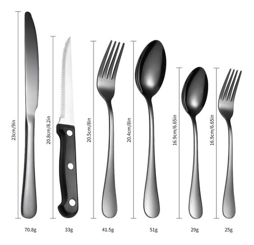 Set 48 Cubiertos Vajilla Cuchillo Cuchara Tenedor Color Plata