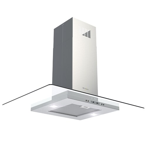 Campana de isla 100cm con vidrio decorativo WHI9915S