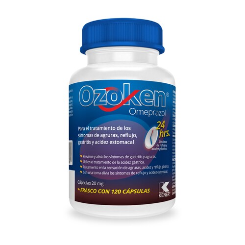 Omeprazol Kener Ozoken 20mg 120 Cápsula Gastritis Y Agruras 