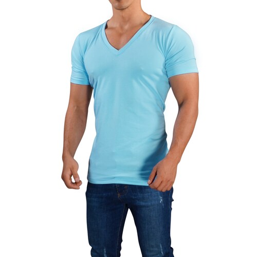 John Leopard Playera Cuello V profundo Hombre