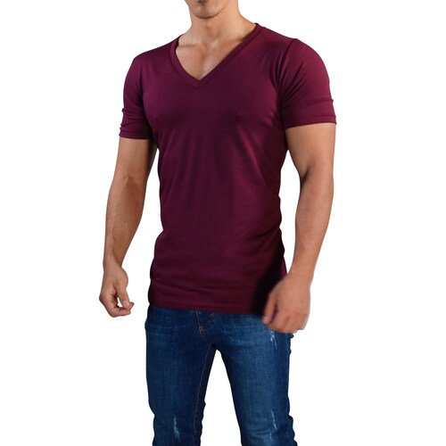 John Leopard Playera Cuello V profundo Hombre