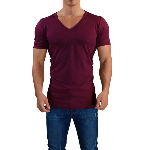 John Leopard Playera Cuello V profundo Hombre