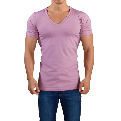 John Leopard Playera Cuello V profundo Hombre