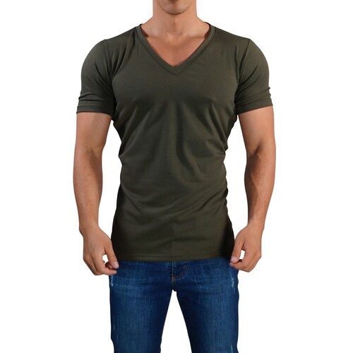 John Leopard Playera Cuello V profundo Hombre